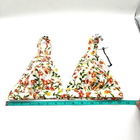 Shade & Shore Bikini Top Feminine Floral White Pink Yellow Size Small New With T - Picture 6 of 11